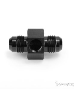 Alternative view of NZKW inline male to male adapter with 1/8' npt port for pressure sender