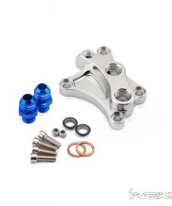 NZKW Oil Cooler block adapter for Nissan SR20Det Silver-A00104