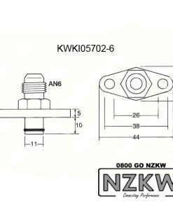 NZKW factory fuel rail adapter - Nissan/Subrau Impreza Black
