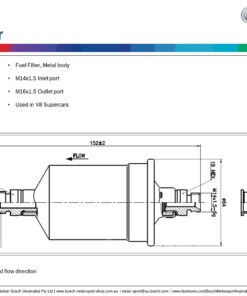 Alternative view of BOSCH EFI Fuel Filter F5003 for V8 super car